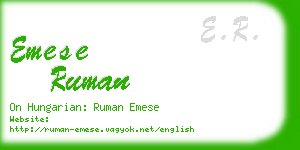 emese ruman business card